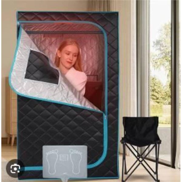 Portable Red Light Infrared Sauna with Foldable Chair and Remote Control