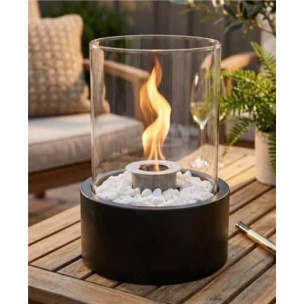 Lot of 2 - JHY Design Tabletop Fire Pit, Extra Large Black