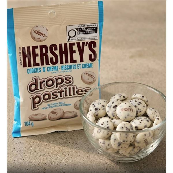 Hershey's Cookies 'n' Creme Drops Pastilles Bulk Lot, 36 x 104g