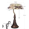 Image 1 : Stained Glass Desk Lamp with Dragonfly Design and Metal Base Item R57R