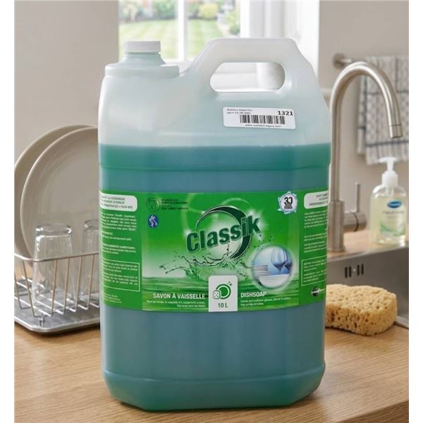 Classik Dish Soap 10L Capacity Green Liquid Detergent
