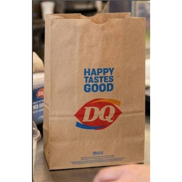 Lot of Takeout Bags Featuring Logo and Messaging