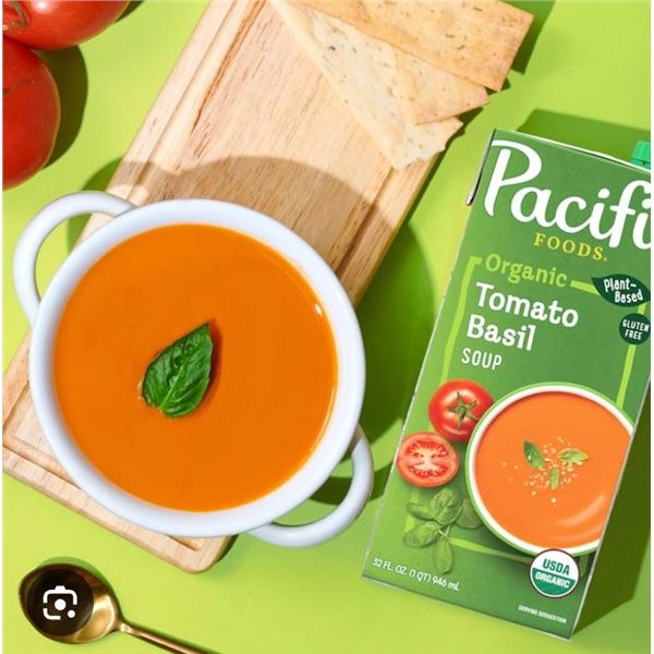 Pacific Foods Organic Tomato Basil Soup 946 mL, Set of 12