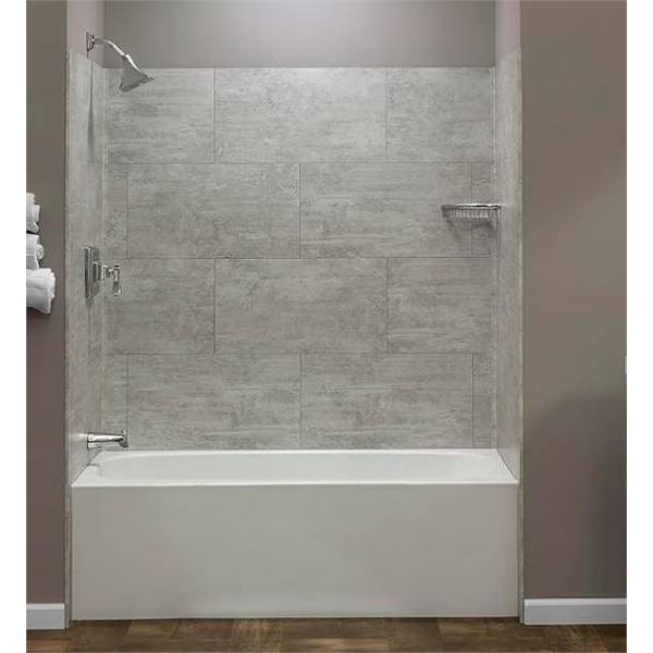 Palisade Waterproof Grout-Free Wall Tiles, 8 Tiles, 14.8 x 25.6 in