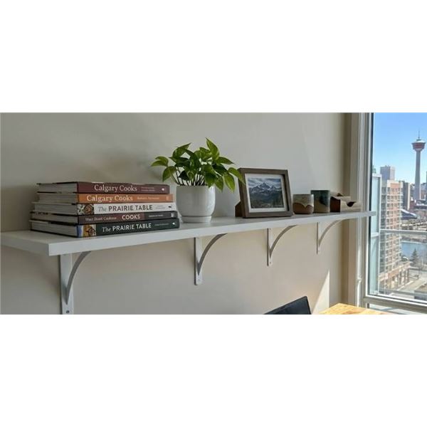 2 Boxes of Rubbermais 4pcs White Shelving 10" x 48" **Brackets and Accessories Not Included**