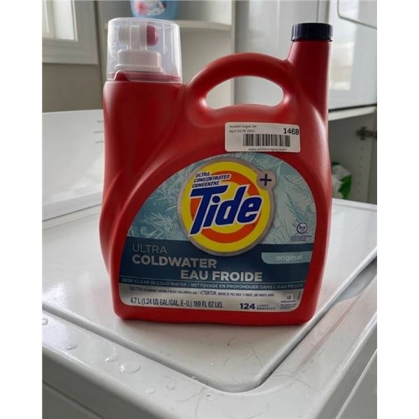 Tide Ultra Concentrated Coldwater Laundry Detergent, 124 Loads, 4.87 L