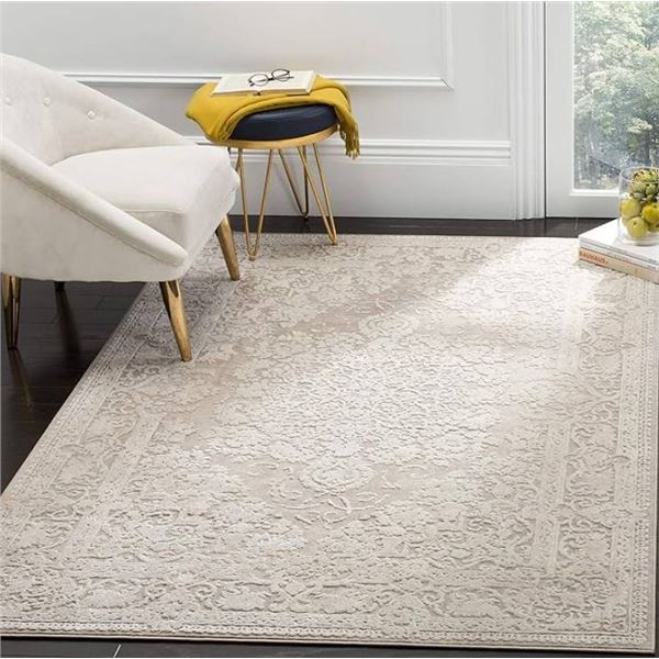 Safavieh Beige Rug, 6'7" x 9', 100% Polyester Pile