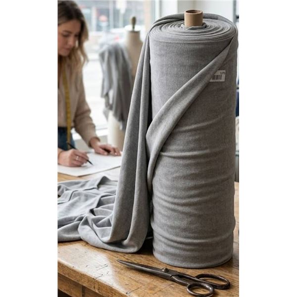 Large Roll of Gray Fabric Material 35 sq yards