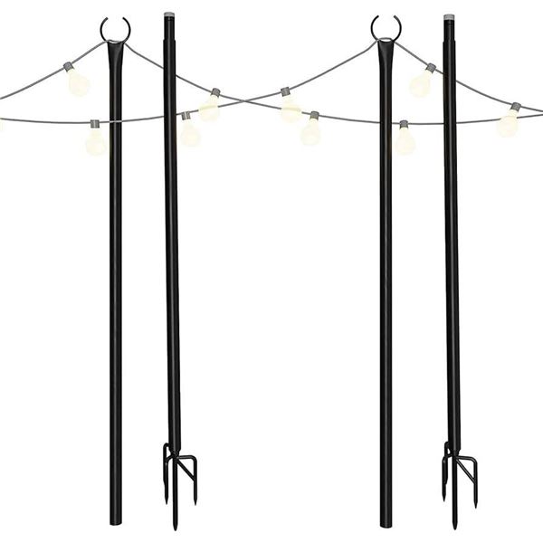 Holiday Styling String Light Pole Double