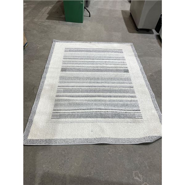 Rectangular Area Rug, Striped Pattern, 63” x 82”