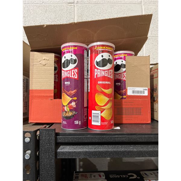 Lot of 14 Pringles Canisters, 156g Each