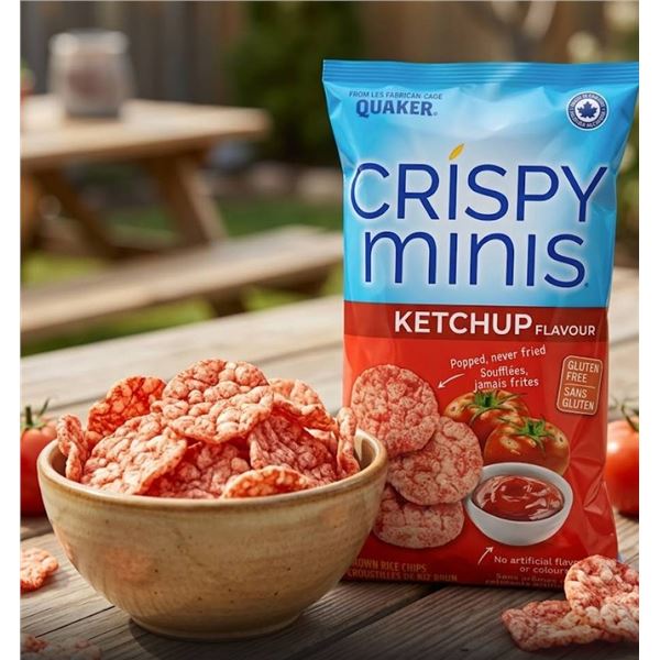 Quaker Crispy Minis Ketchup Flavour 12 x 100 g Lot