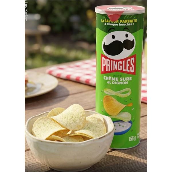 14 Pringles Sour Cream and Onion Chips 156g Each