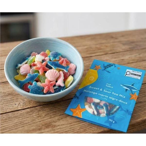 Shell Select Gummy Sweet & Sour Sea Mix, 150 g, Lot of 12