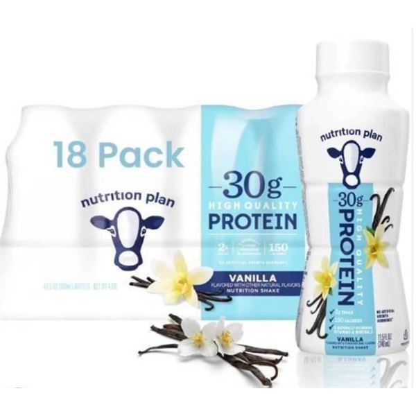 Fairlife Nutrition Plan High Protein Vanilla Shake 18 Bottles
