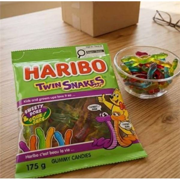 Haribo Twin Snakes 175g, Case of 12 Packs
