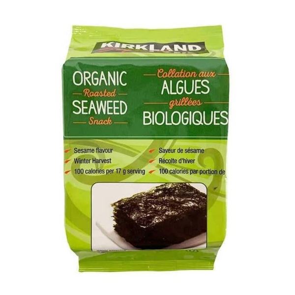 Organic Roasted Seaweed Snacks, 17g Each, Pack of 12
