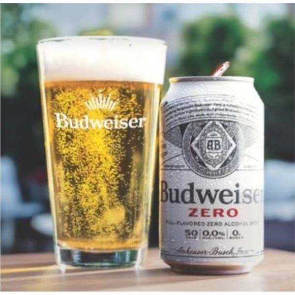 Budweiser Zero 24 x 355 mL Cans Non-Alcoholic Beer Case