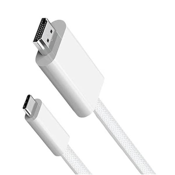 CableCreation CD0557 USB Type-C to HDMI Adapter Cable, 2-Pack, 1.8m, White