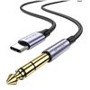 Image 1 : Moswag USB-C to 6.35mm Audio Cable, Gray Braided Design