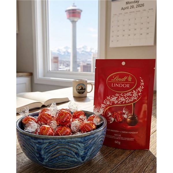 Lot of 9 Lindt Lindor Milk Chocolate Truffles, 60g Bags