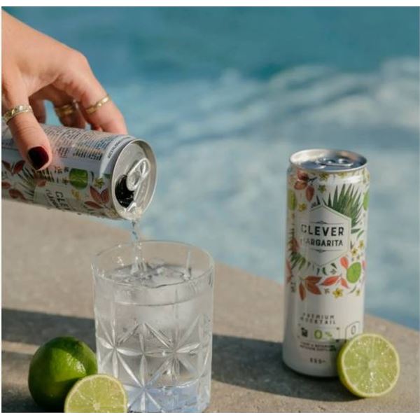 Clever Margarita Mocktail Premium 16 x 355ml Cans
