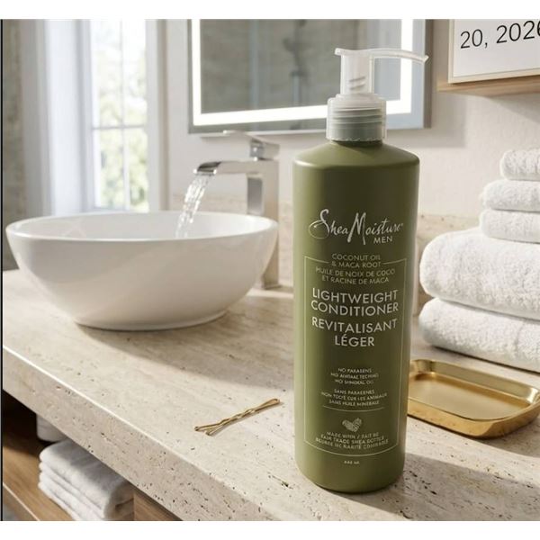 SheaMoisture Men Lightweight Conditioner, 444 mL Coconut Oil & Maca Root