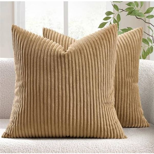 MIULEE Cushion Cover, Khaki, 45x45 cm