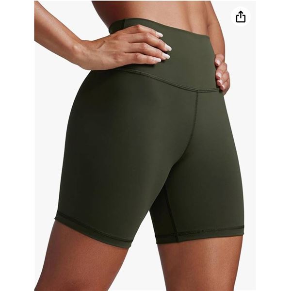 CRZ Yoga Women’s Yoga Shorts, Green, Size S/4-6