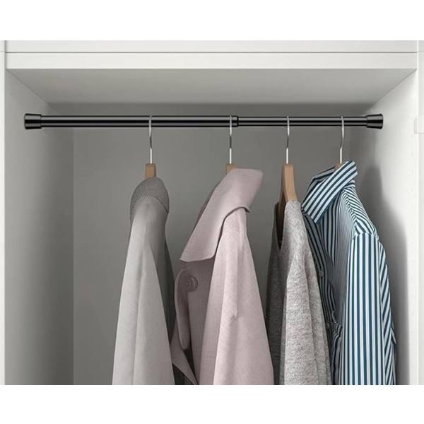 2-Piece Black Adjustable Rods, 33-59 Inch, Model AIZES1-31-59-B2P-02-B