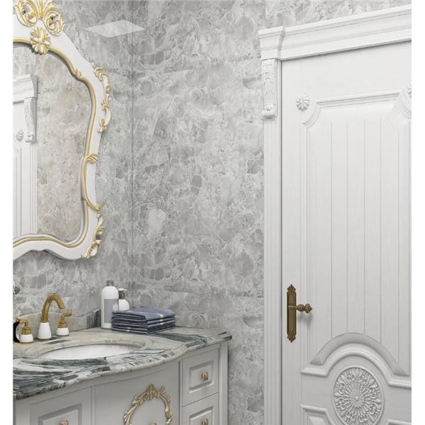 Agbihtb Grey Marble Peel and Stick Waterproof Vinyl Wallpaper Roll, 15.7 x 118 Inches