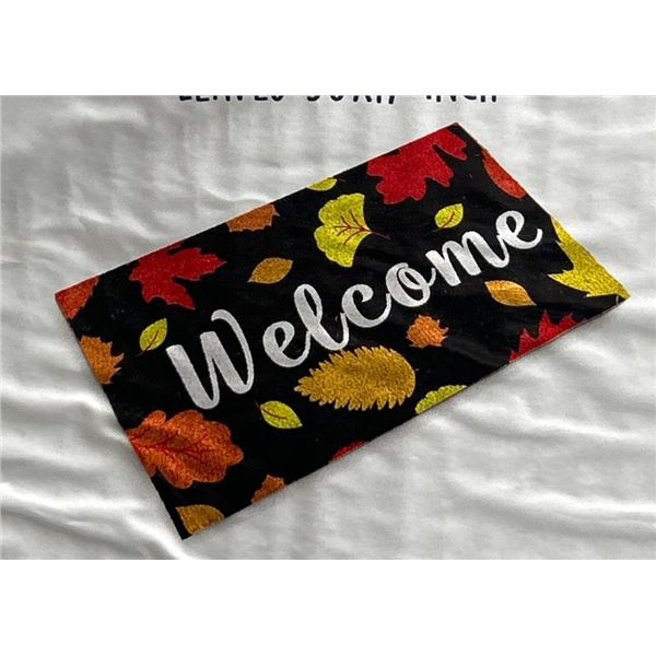 Main Event Coir Welcome Mat, 30x17 Inches, Leaves Design