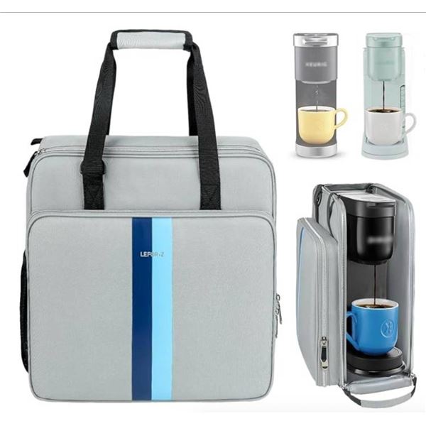 Portable Single Serve Coffee Maker Travel Bag And Storage Pockets