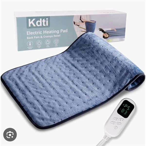 Kdti Electric Heating Pad for Back Pain and Cramps Relief