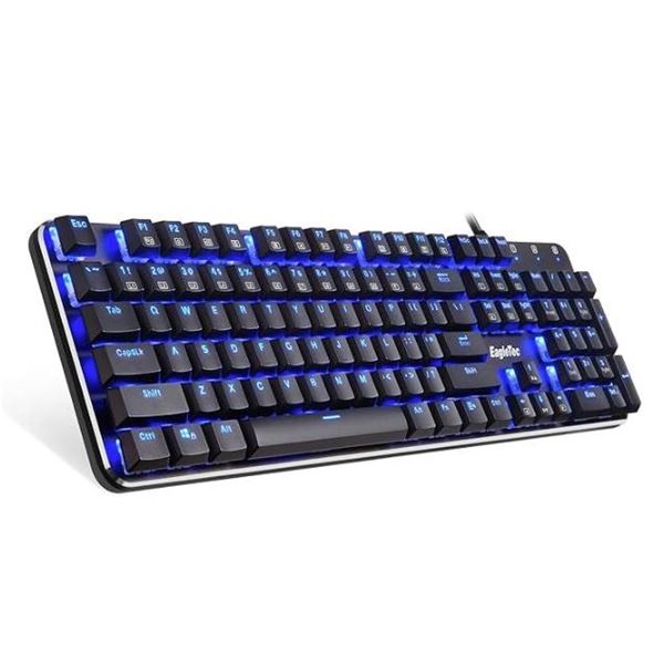 EagleTec KG050-BR Mechanical Keyboard with Brown Switches, Black