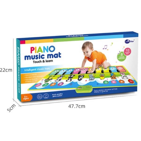 Piano Music Mat Touch & Learn, Size 80×30 cm,
