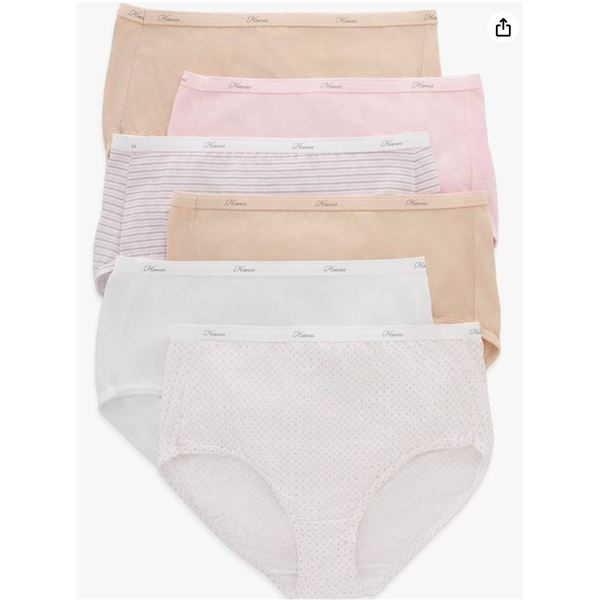 Hanes Ultimate Breathable Cotton Hi-Cut Briefs, Size 10/3XL, 6-Pack