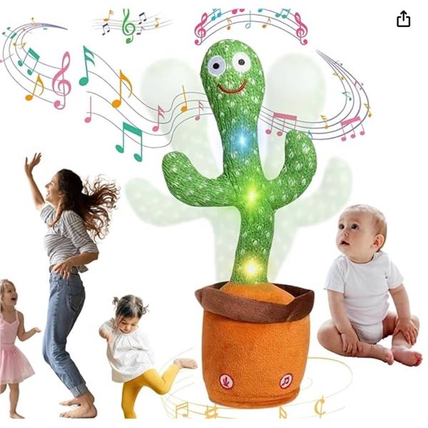 Dancing Cactus Interactive Plush Toy with Sound and Movement
