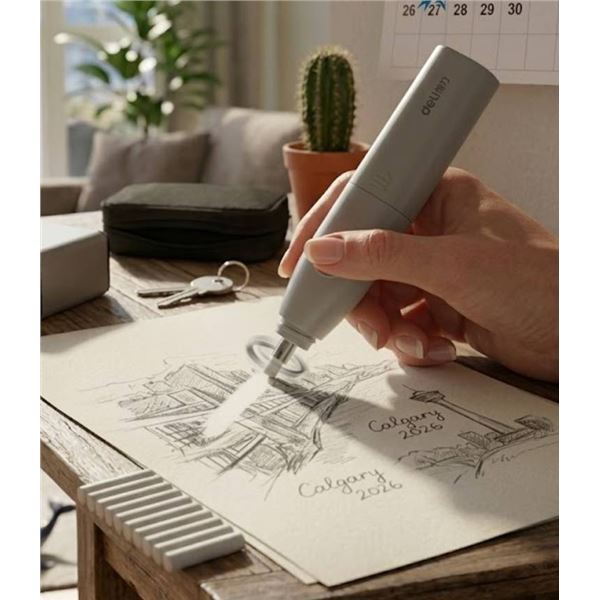 Deli 71073 Electric Eraser With Accessories