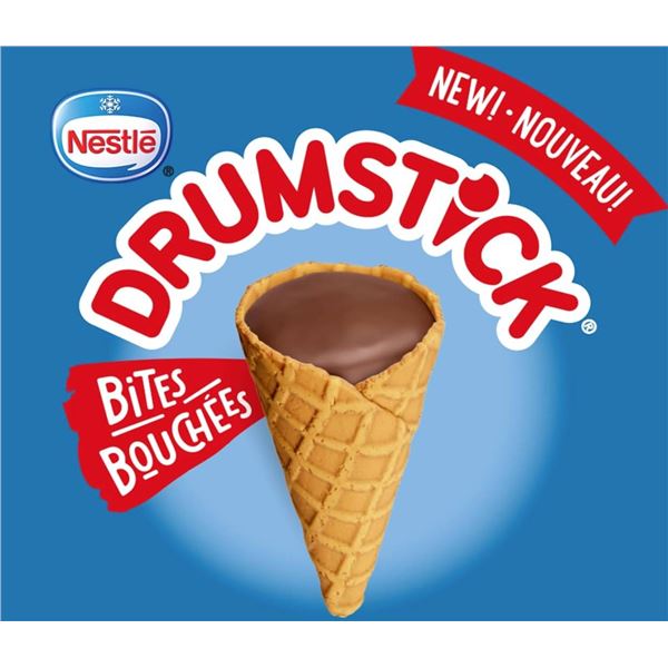 Nestle Drumstick Bites Milk Chocolatey Cones 12 x 76g and Single Pouch