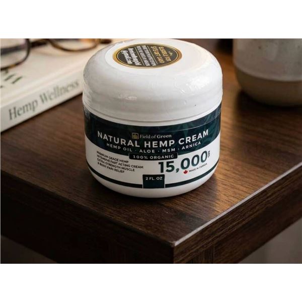 Field of Green Natural Hemp Cream, 2 fl. oz., 100 Percent Organic
