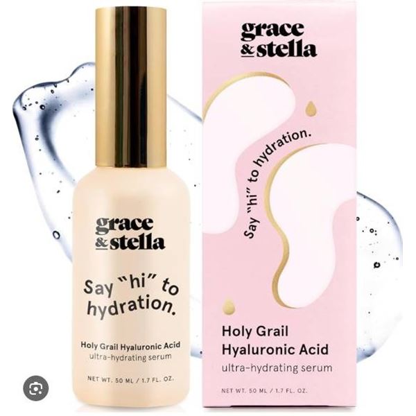 Grace and Stella Holy Grail Hyaluronic Acid Serum 60ml (1.7 FL. OZ.) - Set of 2