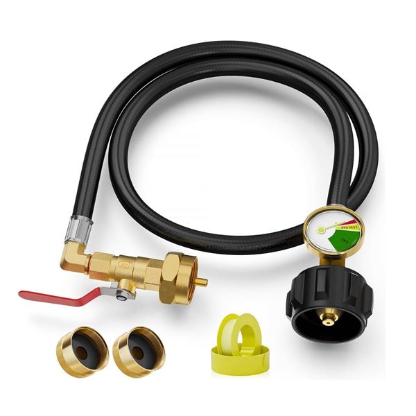 NUPICK Propane Refill Adapter for 1 Lb.Tanks，3FT Propane Refill Adapter Extension Hose wit