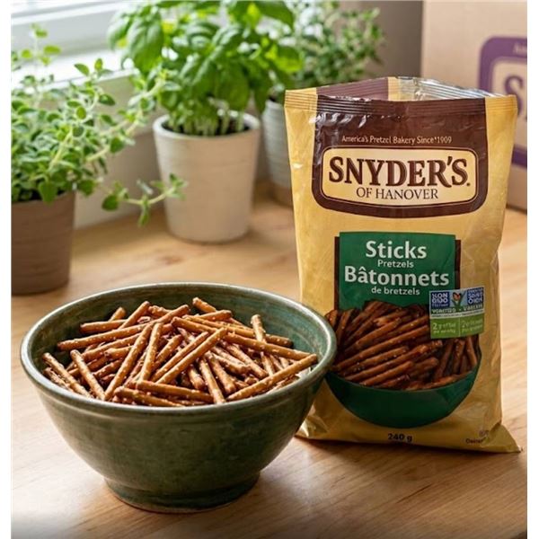 Snyder's of Hanover Sticks Pretzels, 10 x 240g Bulk Pack