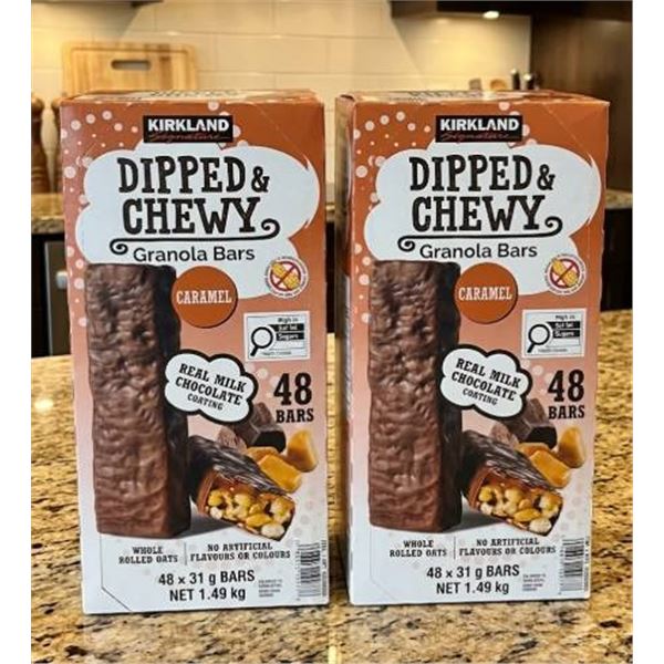 ot of 2 x 48 x 31 g.  Kirkland Dipped and Chewy Granola Bars, Caramel