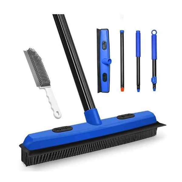 Donnx Rubber Broom With 134 cm Long Handle, Model RBD-13A