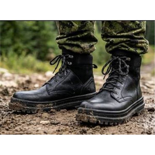 Black Combat Style Boots, Size 12, Model WK0259