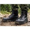 Image 1 : Black Combat Style Boots, Size 12, Model WK0259