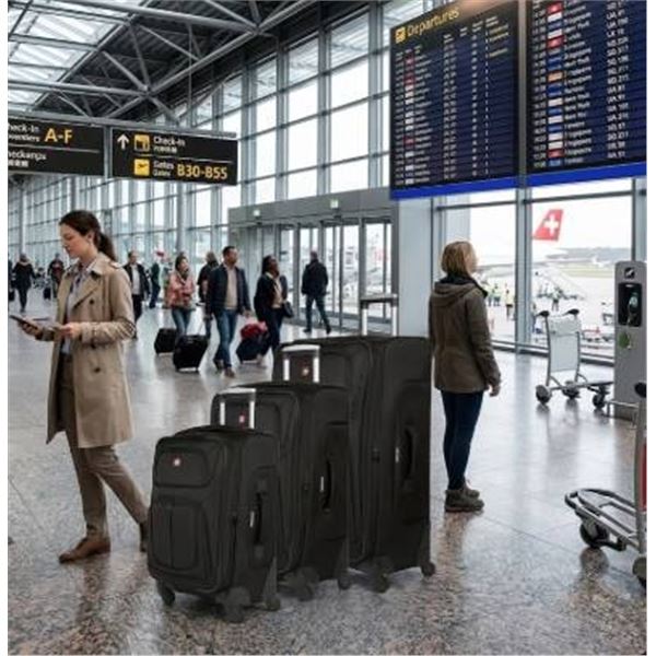 Swiss Gear 3-Piece Luggage Set Sion - Black