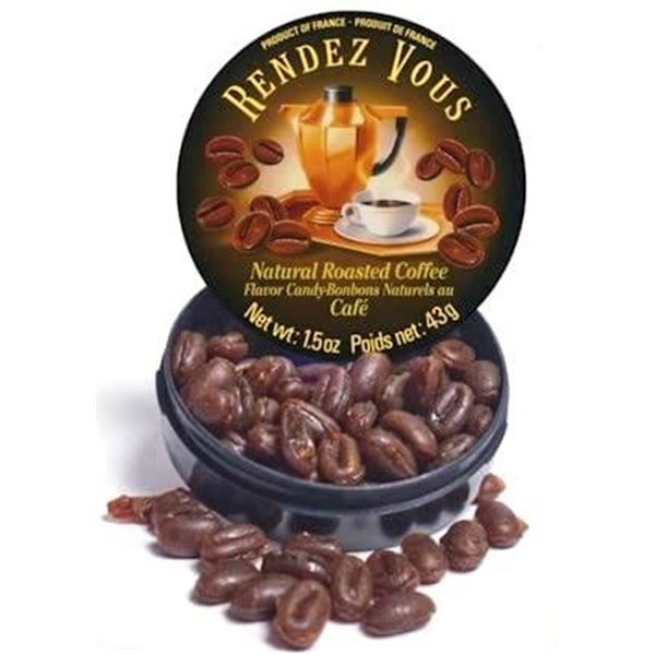 Lot of 6 - Rendez Vous Mini Candies Bonbons – Coffee Flavoured 12 x 43g Per Box